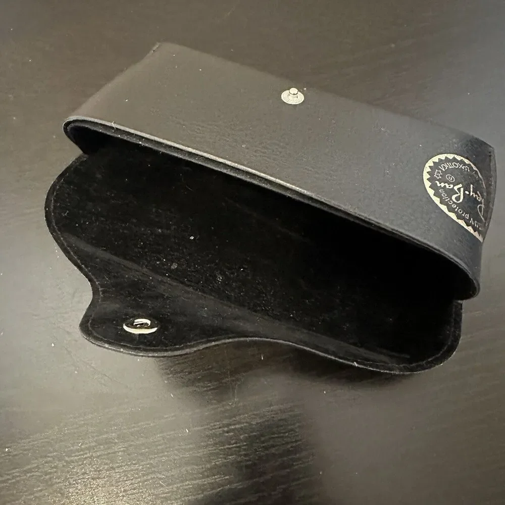 Ray-Ban Leather Case Only Black Gold Embossed‎ - Picture 2 of 3